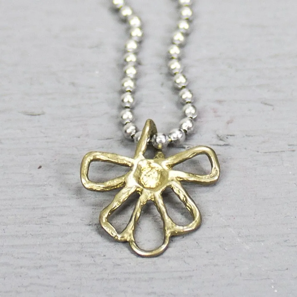 Jéh Jewels Icons-Anhänger Blume Messing