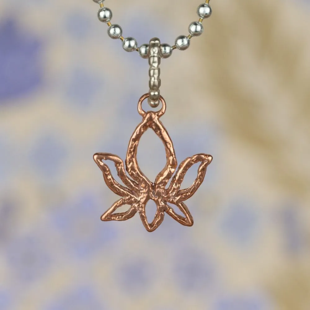 Jéh Jewels Icons-Anhänger Lotusblume Silber + Rotkupfer