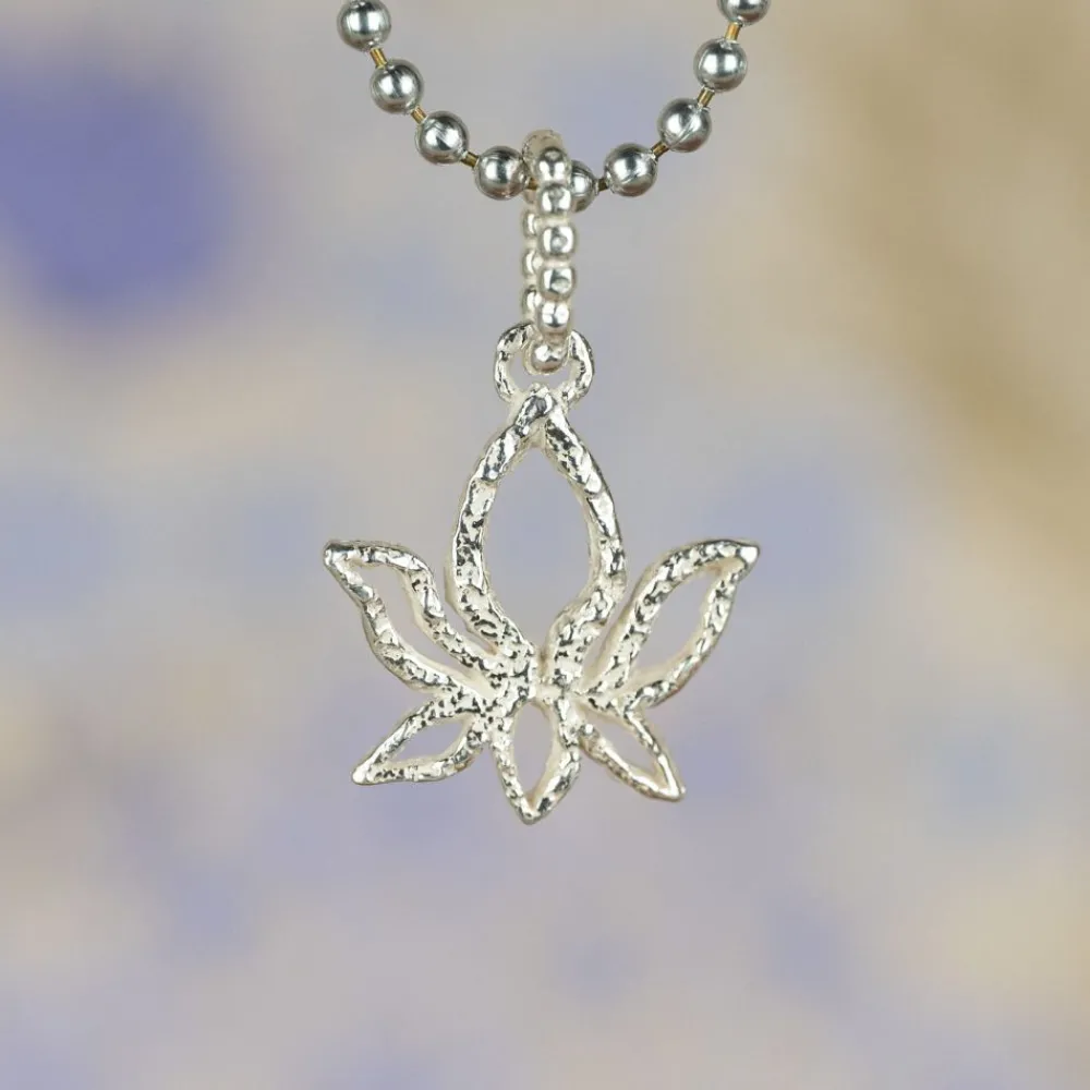 Jéh Jewels Icons-Anhänger Lotusblume weiß silber