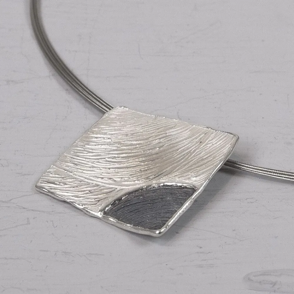 Jéh Jewels Silber-Anhänger Oxy / weißes Quadrat