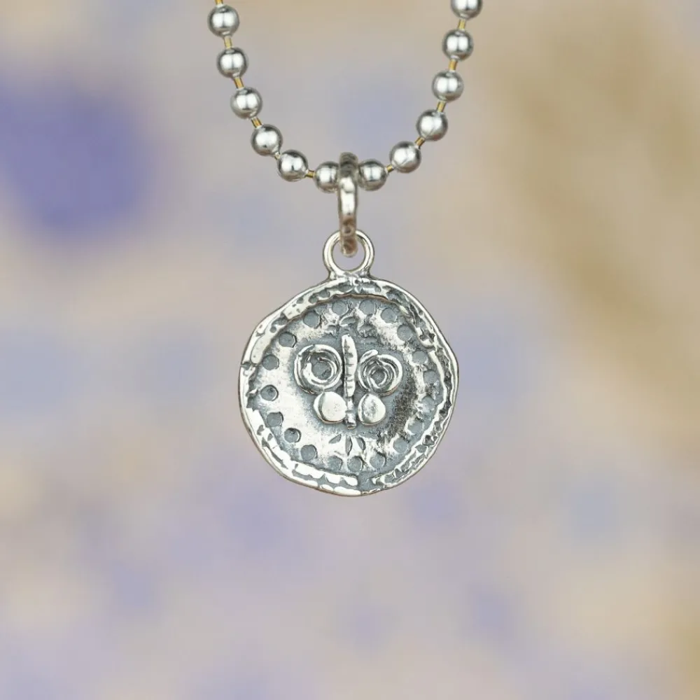 Jéh Jewels Icons-Anhänger Schmetterlingsmünze Silber Oxy