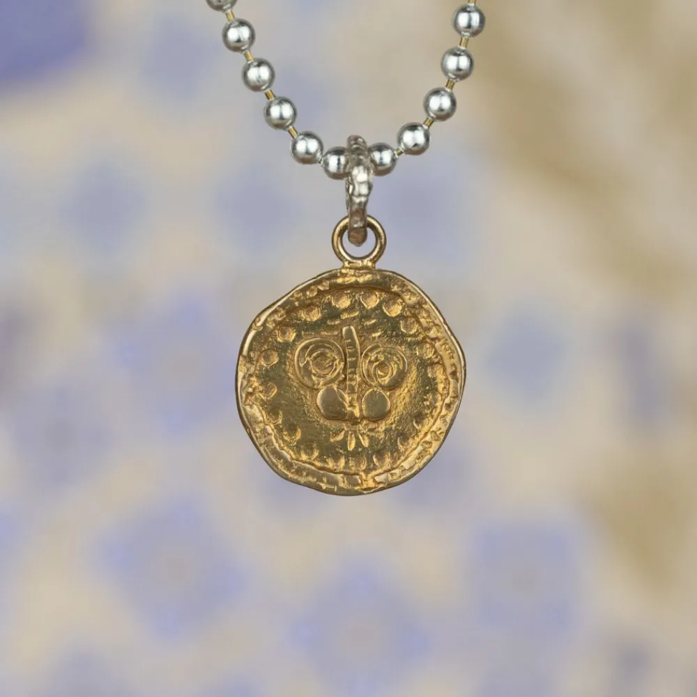 Jéh Jewels Icons-Anhänger Schmetterlingsmünze Silber + Messing