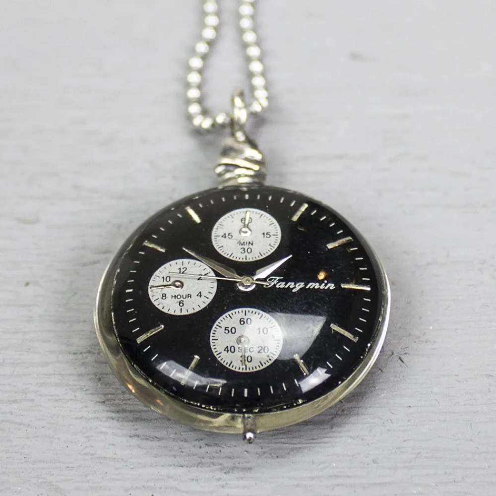 Jéh Jewels Icons-Anhängeruhr groß silber