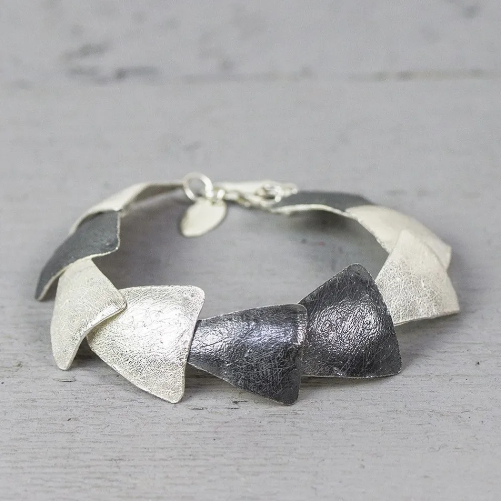 Jéh Jewels Silver-Armband dreieckigen Silber Oxy