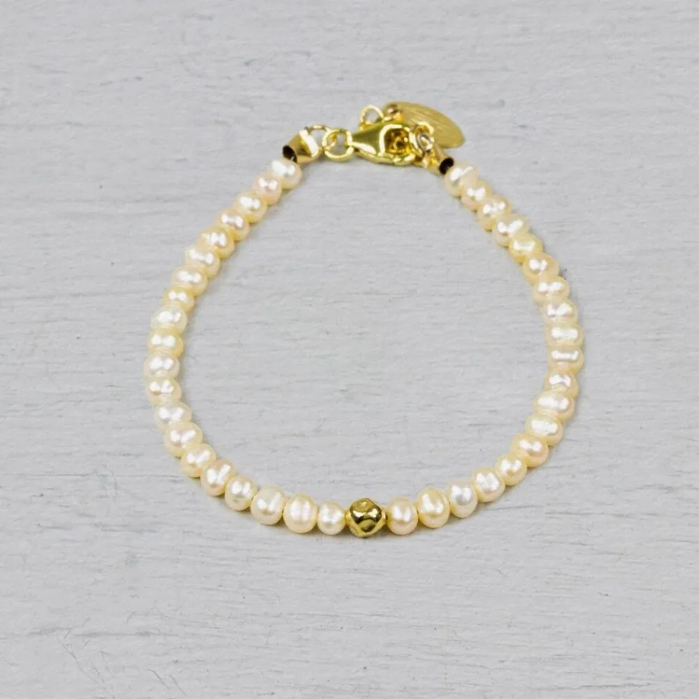 Jéh Jewels Touch Of Gold | Pearls-Armband Pink Pearl + Goldfilled