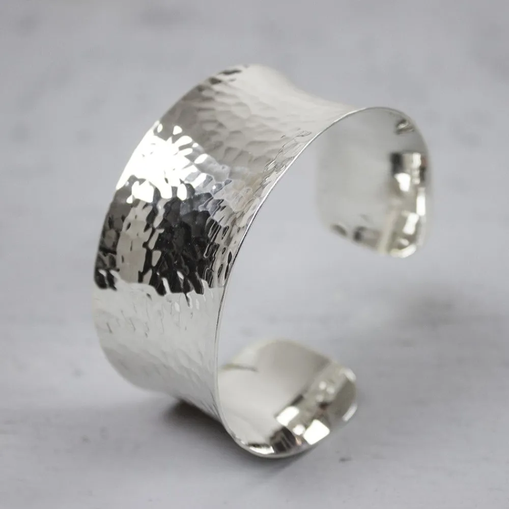 Jéh Jewels Silver | Clip Armbänder-Armband Silber Hammerschlag