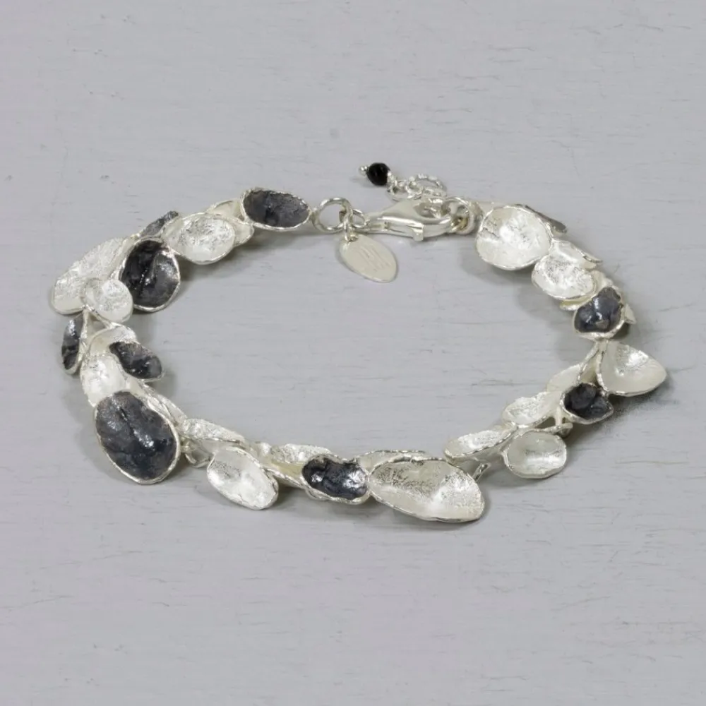 Jéh Jewels Silver | Evergreens-Armband wit zilver met oxy kommetjes