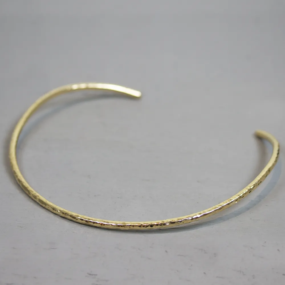 Jéh Jewels Basis Halskette-Collier massiv goldfilled hammerschlag dick