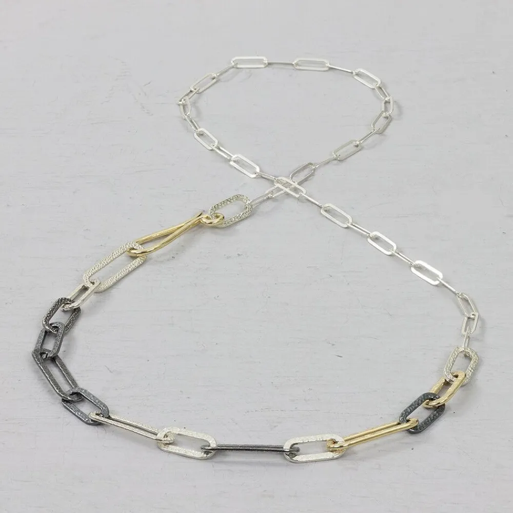 Jéh Jewels Touch Of Gold-Halskette dreifarbig schaltet Goldfilled