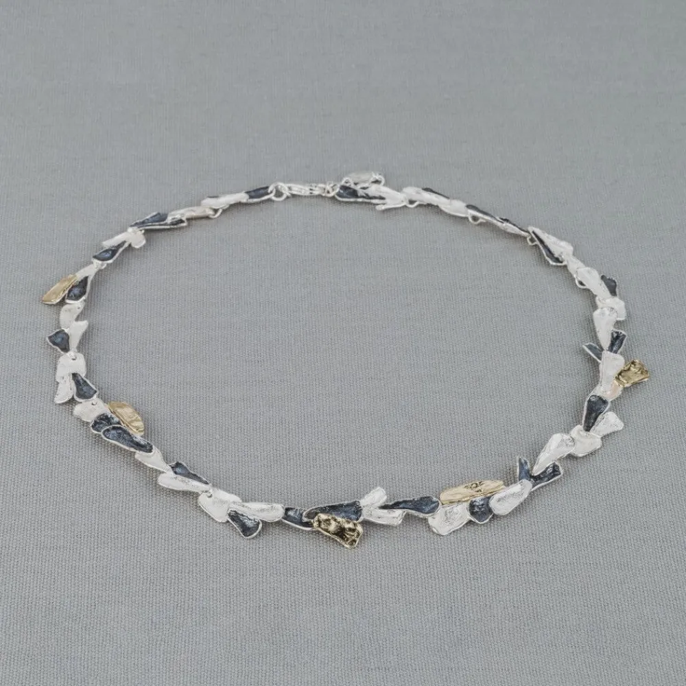 Jéh Jewels Touch Of Gold | Jéh Colliers-Halskette dreifarbiger Kranz