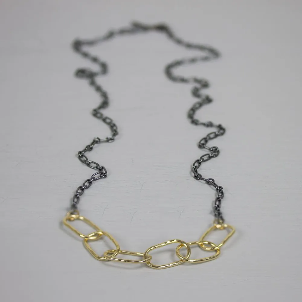 Jéh Jewels Touch Of Gold-Halskette lang mit Goldfilled Ovalen