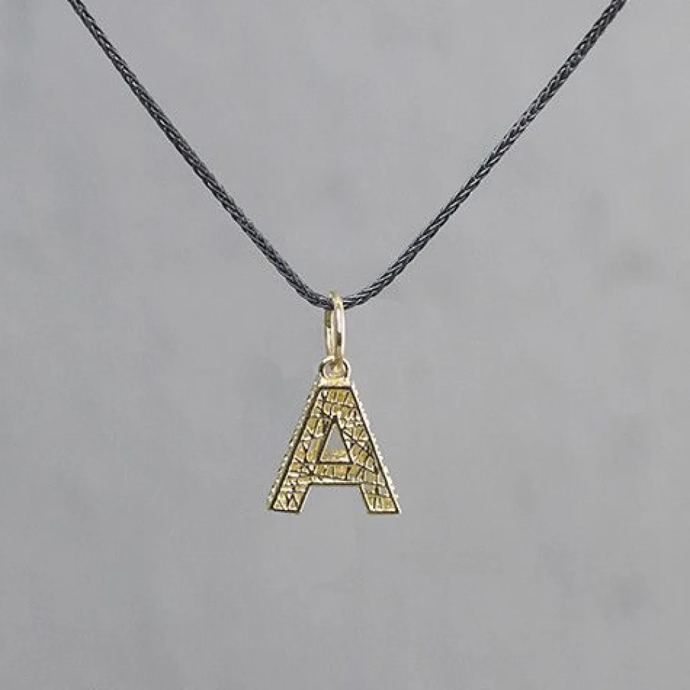 Jéh Jewels 3d Gold-Halskette Silber Oxy + Hänger 14 Karat Alphabet
