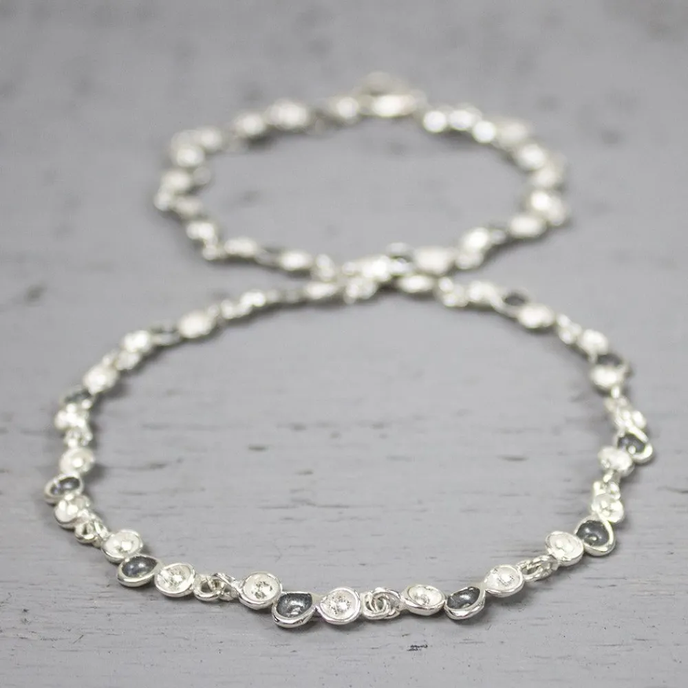 Jéh Jewels Silver-Halskette Silber Oxy / Weiß