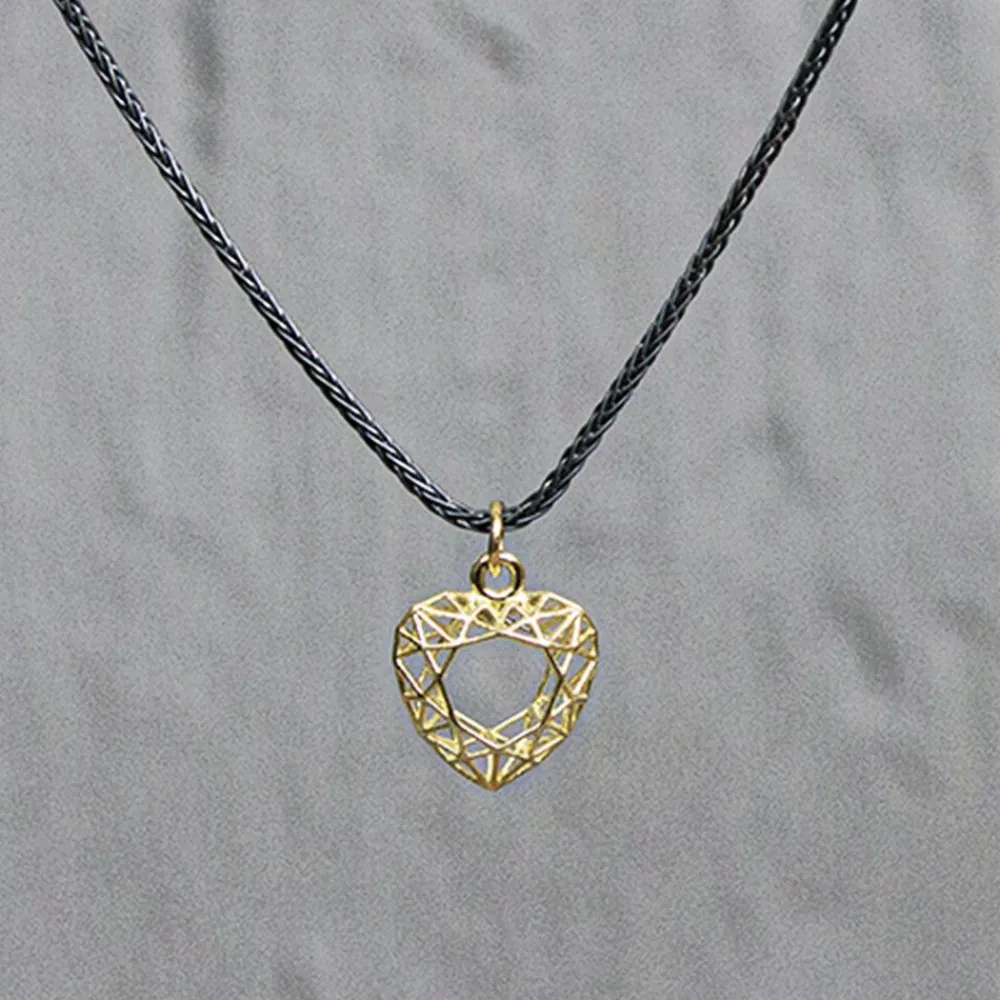 Jéh Jewels 3d Gold-Halskette Silber Oxy mit 14 Karat Herz klein