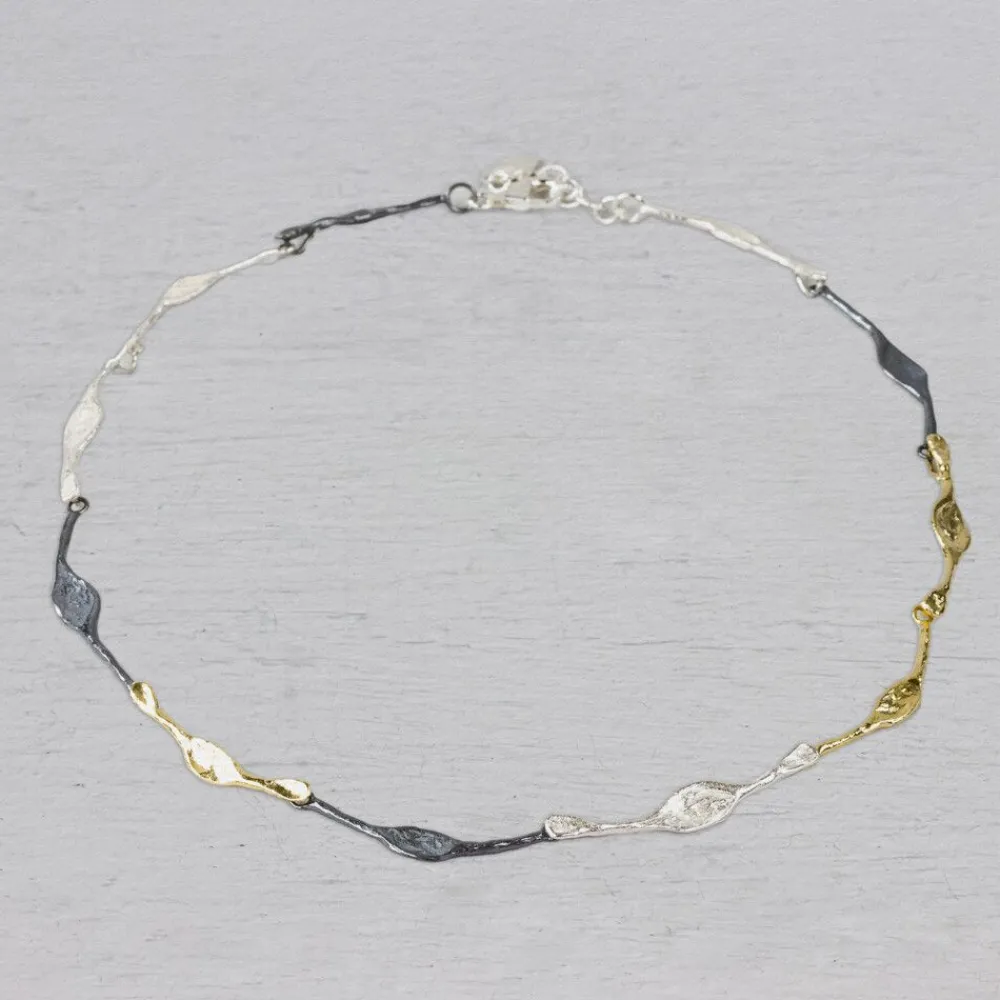 Jéh Jewels Jéh Colliers | Touch Of Gold-Halskette voller Löffel drei Farben