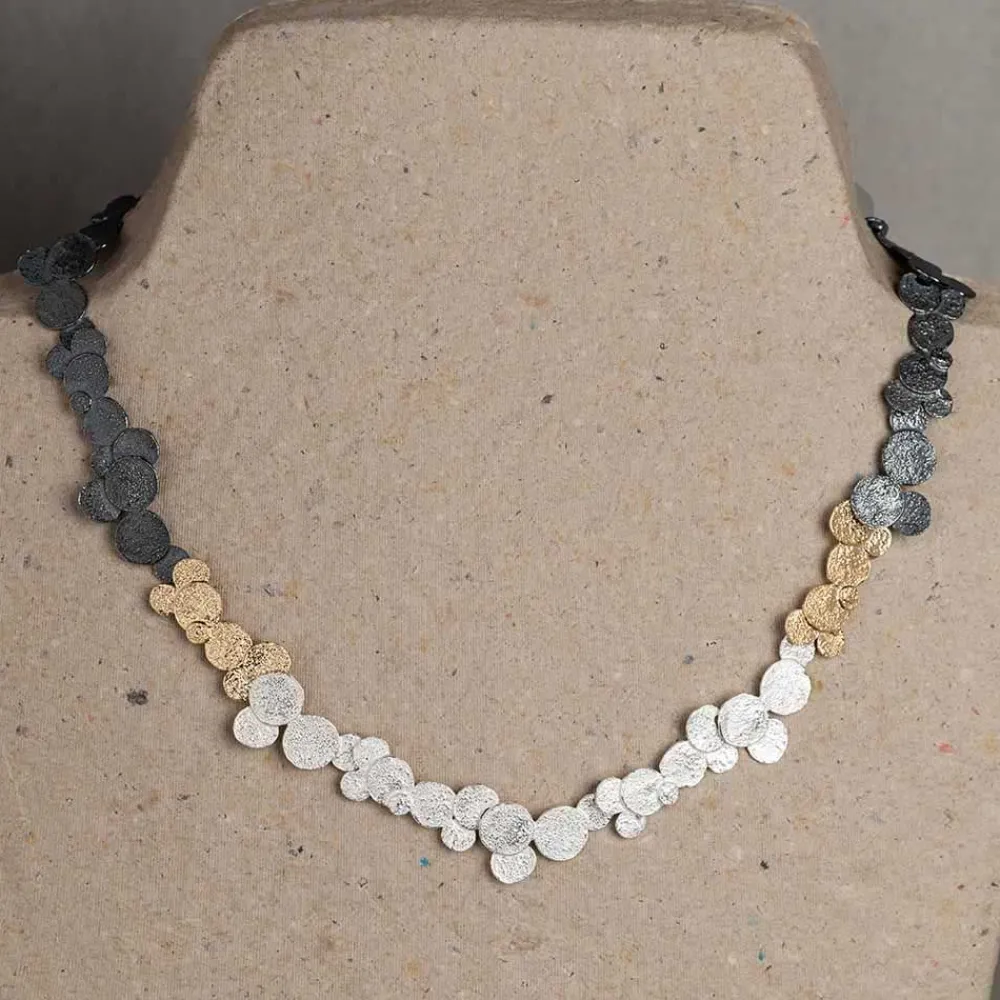 Jéh Jewels Touch Of Gold | Jéh Colliers-Halskette Wolken drei Farben