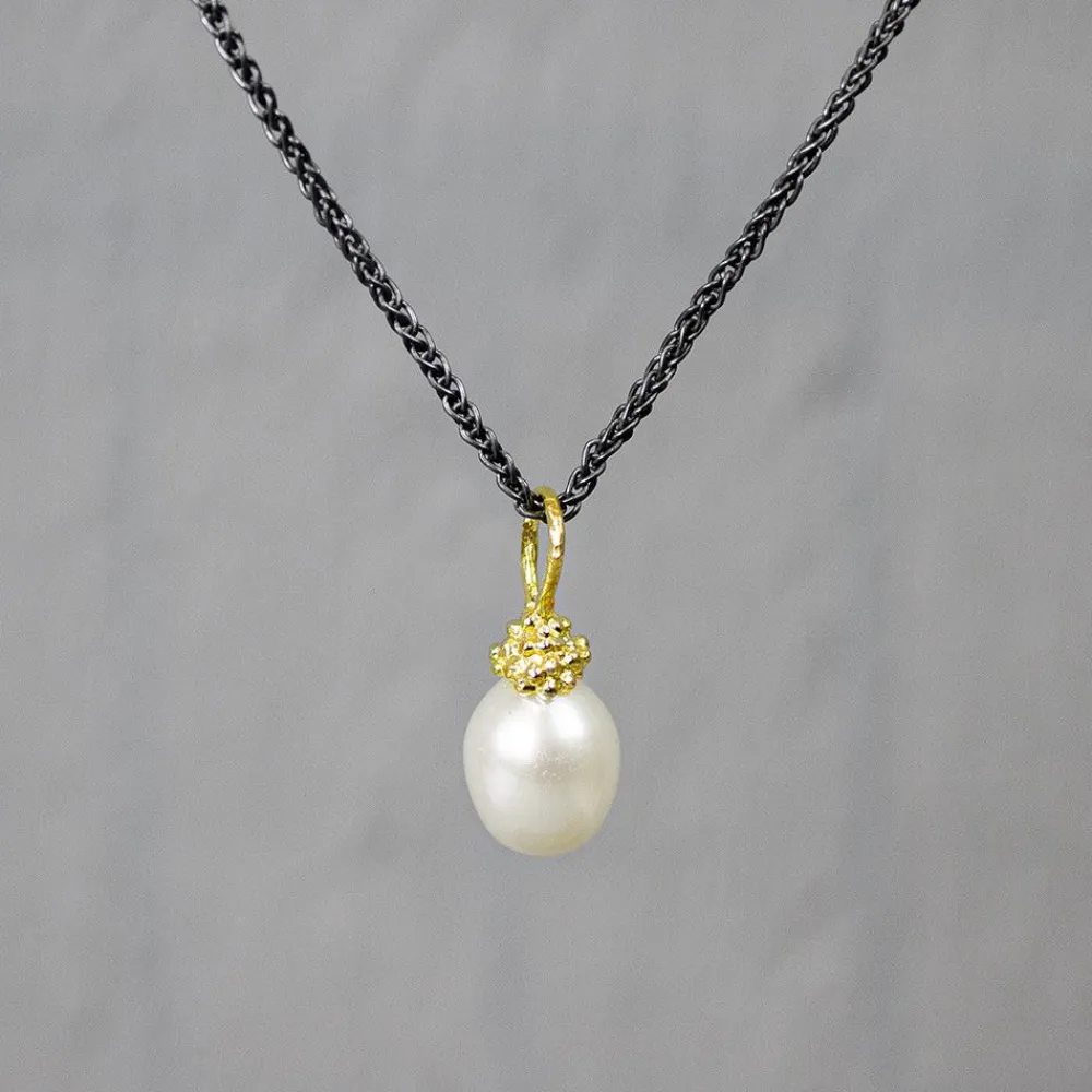 Jéh Jewels Pearls | Edelsteine-Hanger zilver verguld