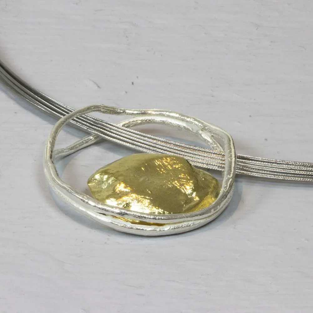 Jéh Jewels Touch Of Gold-Hänger Doppeldraht mit Herz aus Gold