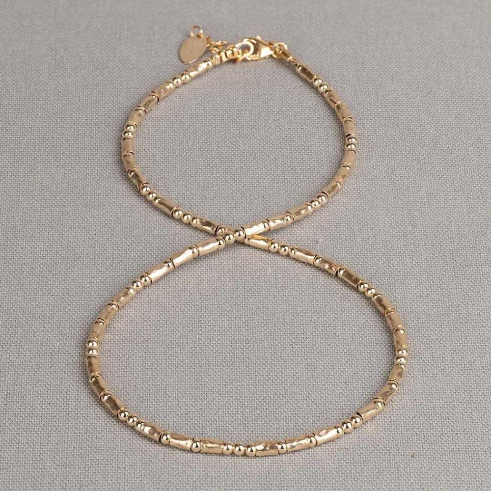Jéh Jewels Tubes | Touch Of Gold-Kettenröhrchen und -kugeln Goldfilled
