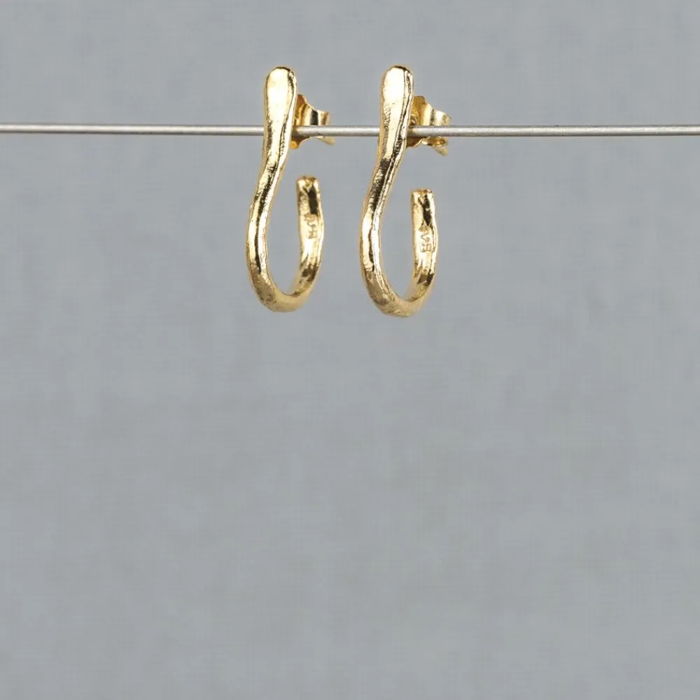 Jéh Jewels Touch Of Gold | Lang Ohrstecker-Ohrbügel Huf vergoldet