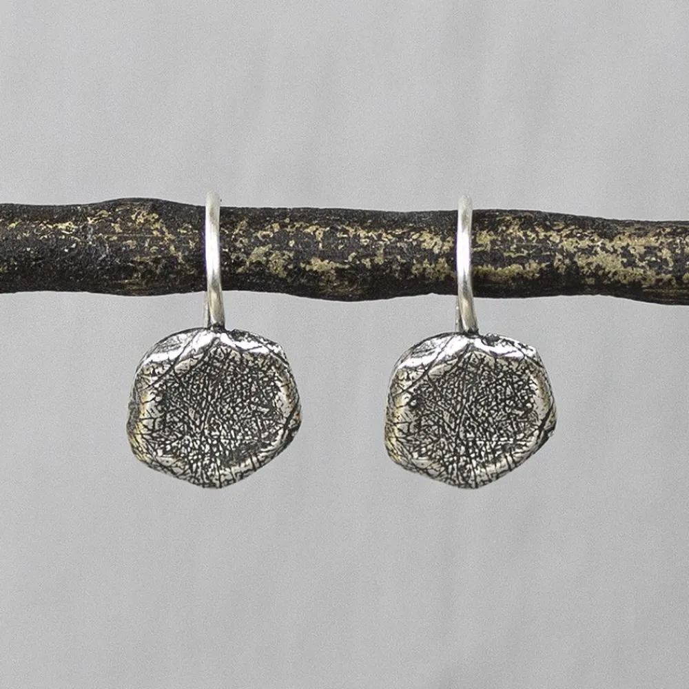 Jéh Jewels Silver | Ohrhänger-Ohrhänger fünfeckiges Silber oxy