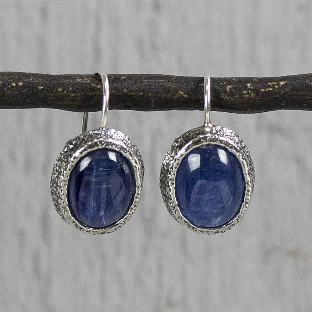 Jéh Jewels Silver | Ohrhänger-Ohrhänger Silber Oxy mit Kyanit