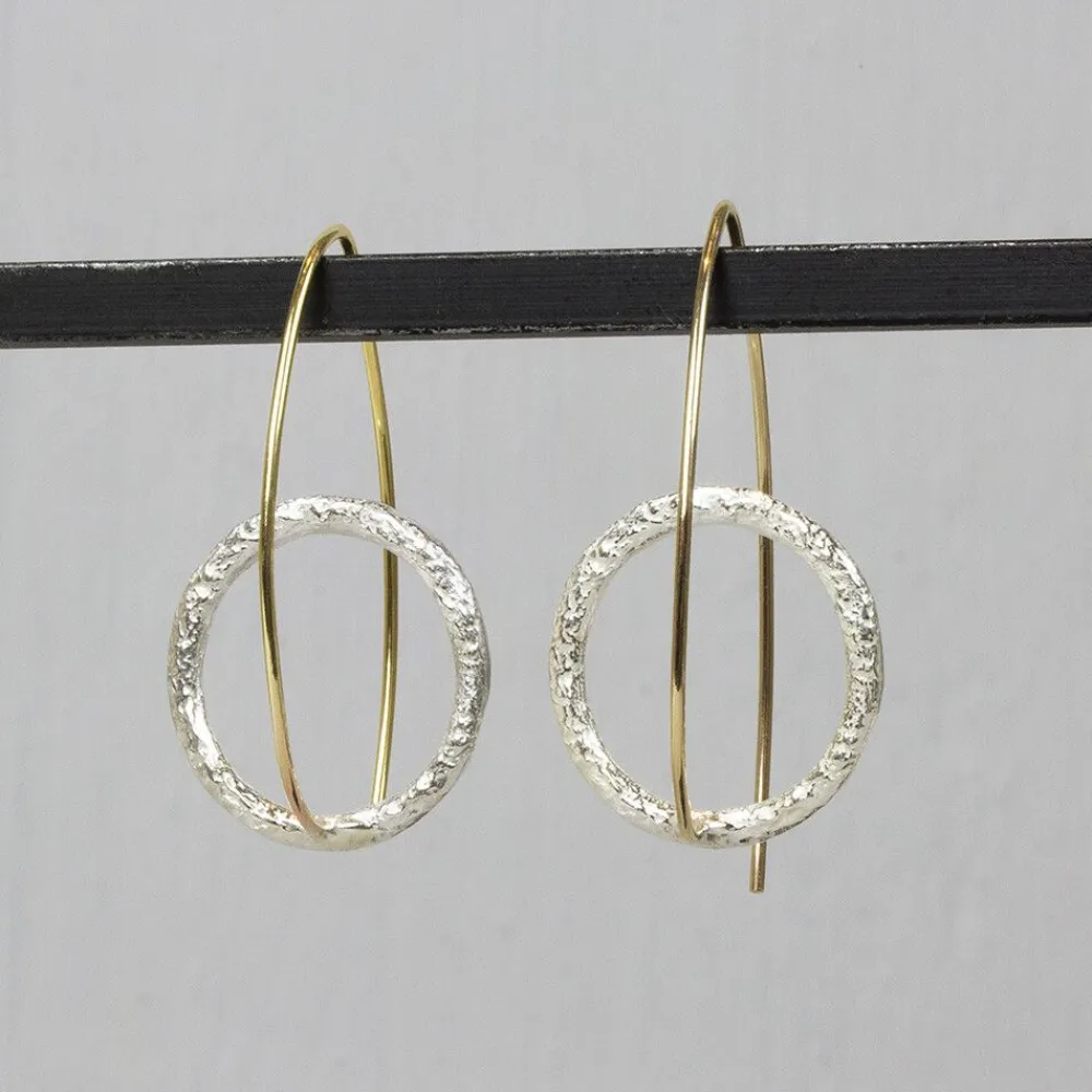 Jéh Jewels Touch Of Gold | Ohrhänger-Ohrring kreativ zweifarbig