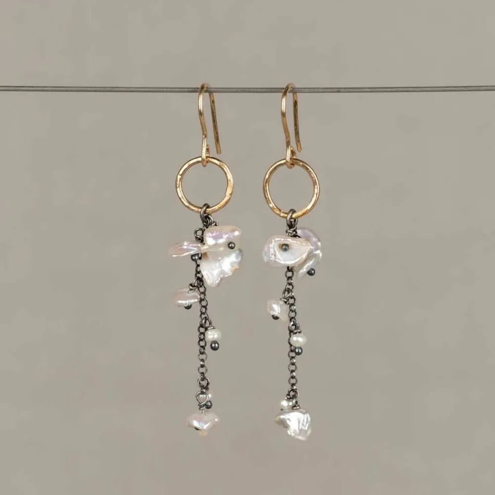 Jéh Jewels Touch Of Gold | Pearls-Ohrringe Oxy + Goldfilled + Perlengirlande