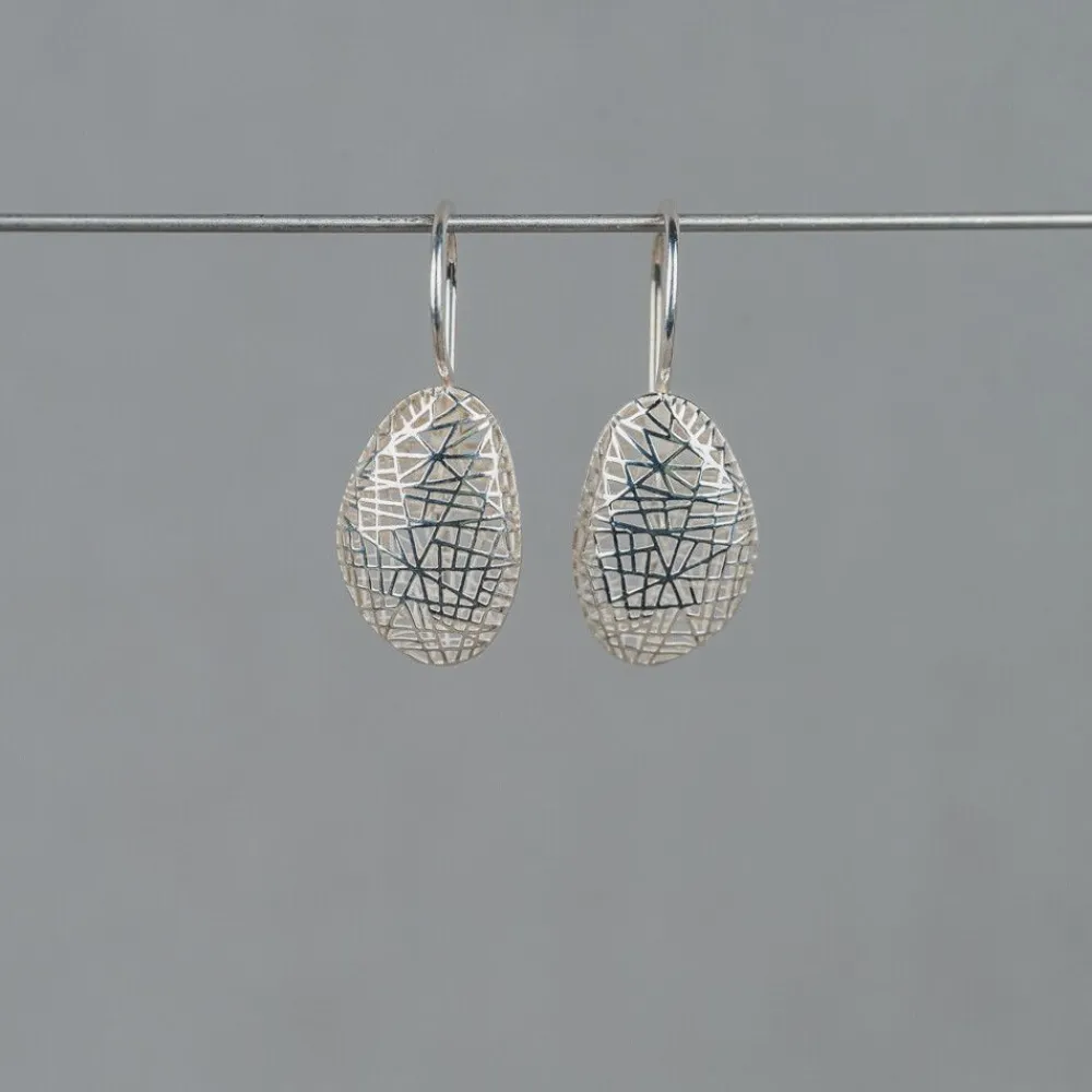 Jéh Jewels Silver | Ohrhänger-Ohrringe Silber 3D oval