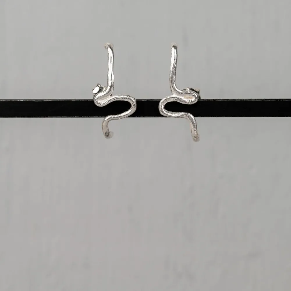 Jéh Jewels Silver | Lang Ohrstecker-Ohrschmuck Silber Twist